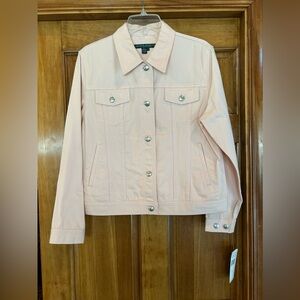 Lauren Jeans Company Bashful Pink Cotton Jean Jacket